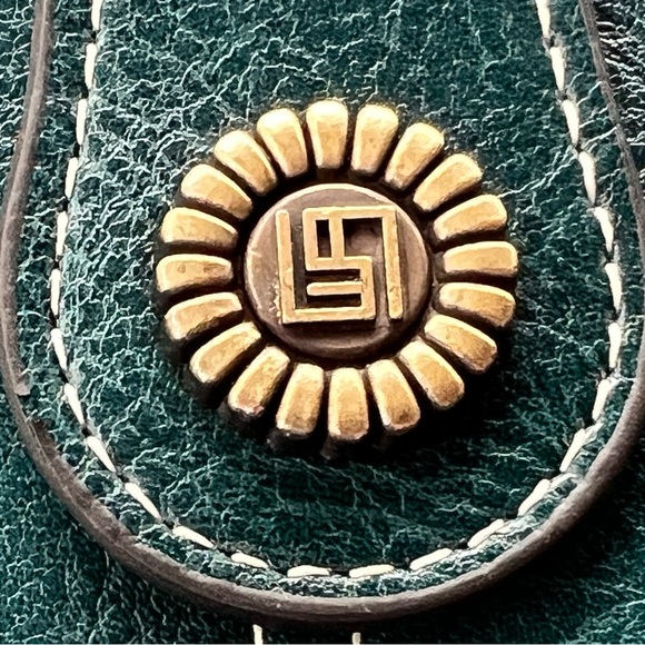 NWOT Ladies Charm Infinite Blue Green Leather Wristlet Wallet - Picture 9 of 9